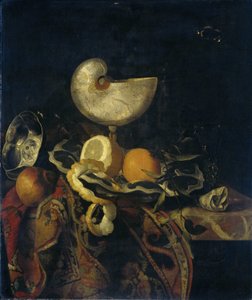 Stilleven met nautilusbeker door Frans Sant Acker