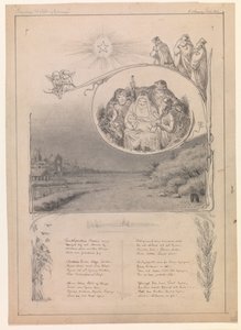 Kersttekening voor "Ude og hjemme" door Frans Schwartz