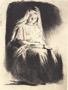 Vrouw met lamp