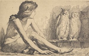 Het meisje met de uilen door Frans Schwartz
