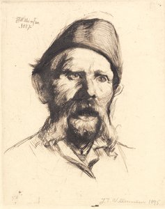 Portret van hoofdcontroleur bij Frederiksberg ziekenhuis Frantz Peter Neidthardt door Frans Schwartz