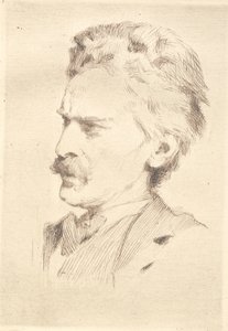 Portret van xylograaf F. Hendriksen