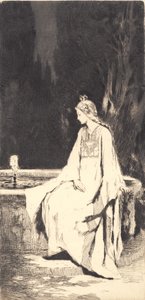 Prinses bij de fontein