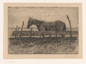 Paard door Frans Smissaert (signed by artist)