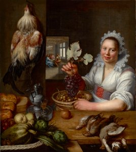 Keukenscène met Christus in Emmaus, door Snyders (Snijders), Frans (1579-1657). Olie op doek, Tussen 1615 en 1620. Afmeting: 114,5x102 cm. Muzeul National Brukenthal, Sibiu door Frans Snyders or Snijders