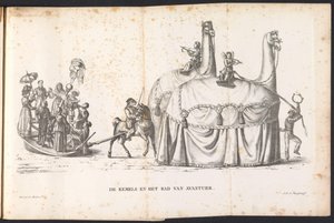 Twee kamelen en het Rad van Fortuin, 1825 door Frans Vervloet