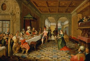 Salome presenteert het hoofd van Johannes de Doper aan koning Herodes