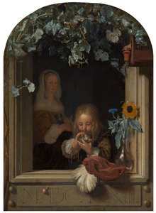 Een Jongen die Bellen Blaast, 1663