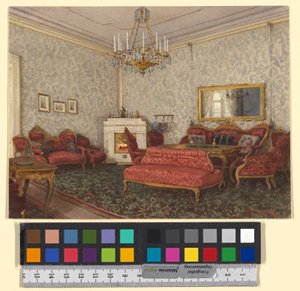 Salon in de stijl van het tweede rococo door Franz Alt