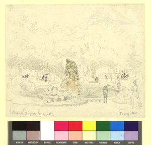 Volksgarten mit Tilgnerbrunnen (Faun und Nymphe) door Franz Alt