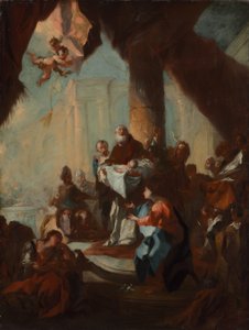 Studie voor "De presentatie van Christus in de tempel" (voor de heilige Ulrich, Wenen) door Franz Anton Maulbertsch