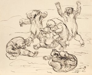 Vechtende beren