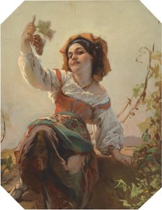 Italiaans Meisje met Druiven