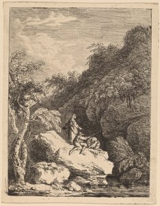 De buitenwijken van Florence, op weg naar Rome door Franz Edmund Weirotter