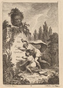 Nella Venuta in Roma: pl. 1 door Franz Edmund Weirotter after Étienne de Lavallée Poussin