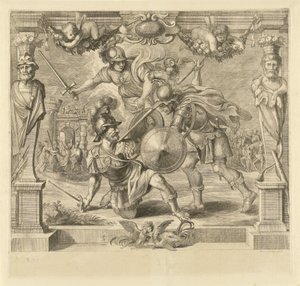 Achilles doodt Hector door Franz Ertinger