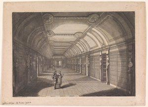 Bibliotheek van de abdij van Sainte-Geneviève te Parijs door Franz Ertinger