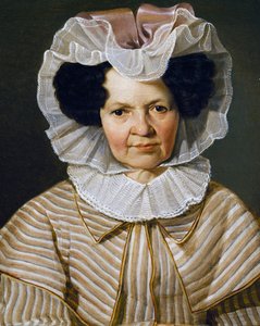 Portret van Therese Burger Bischof, schilderij door Franz Eybl door Franz Eybl