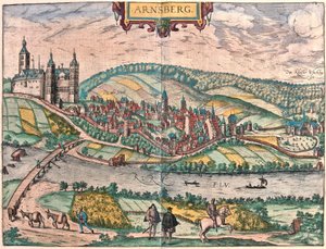 Arnsberg, Duitsland (gravure) door Franz Hogenberg