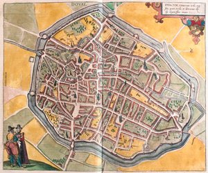 Douai, Frankrijk (gravure)