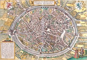 Kaart van Brugge (Brugae), België