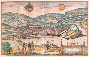 Munden, Duitsland (gravure) door Franz Hogenberg
