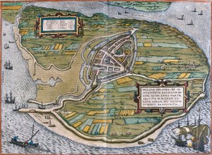 Plan van Brielle, Nederland door Franz Hogenberg