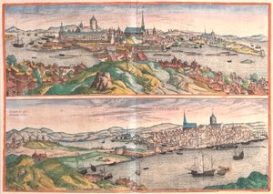 Stockholm, Zweden (gravure) door Franz Hogenberg