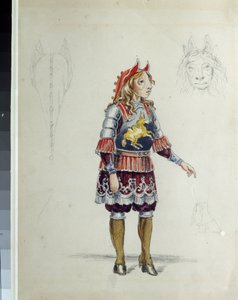 Kostuumontwerp voor het ballet "Het kleine gebochelde paard" van Cesare Pugni