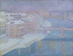 Aan de Donau-oever door Franz Jaschke