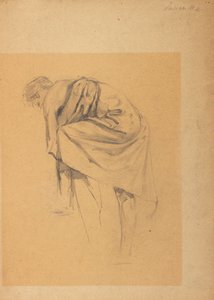 Figurenstudie van een naar links buigende vrouw door Franz Jaschke