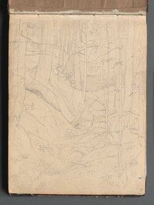 Album met uitzichten van Rome en omgeving, landschapsstudies, pagina 01a: Romeins landschap