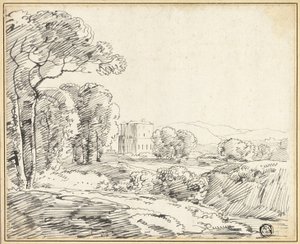 Landschap, Huis in park
