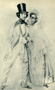 Paul en Amalie Taglioni, 1839, 1943 door Franz Krüger
