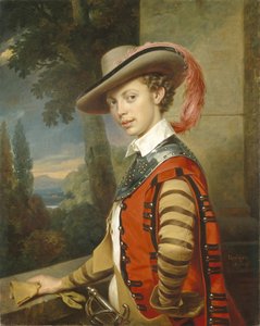 Portret van Prins Nikolai Saltykov in kostuum, 1850 door Franz Krüger