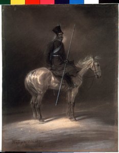 Kozak te paard door Franz Krüger