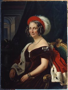 Portret van koningin Frederika van Hannover door Franz Krüger