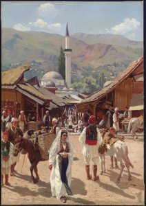 Uitzicht op Bascarsija, Sarajevo