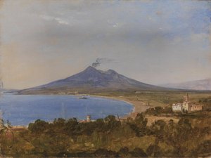 De Golf van Napels met Vesuvius