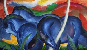 Grote Blauwe Paarden door Franz Marc