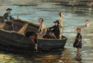 Kinderen in een boot