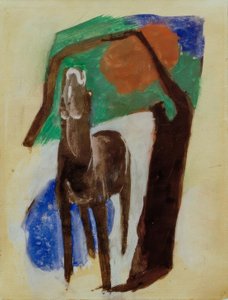 Klagend paard door Franz Marc