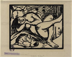 Slapende herderin door Franz Marc