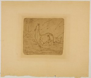 Stervend hert door Franz Marc