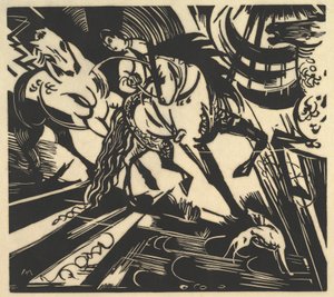 De rijschool door Franz Marc