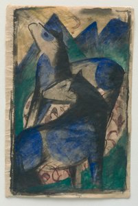 Twee Blauwe Paarden. door Franz Marc