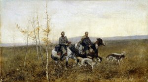 De jagers door Franz Roubaud
