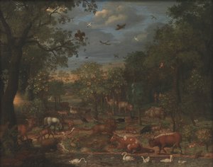 Paradijs voor de Val van de Mens door Franz Rösel von Rosenhof