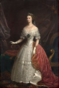 Portret van Elisabeth van Beieren, 1869 door Franz Russ the Younger