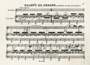 Beginnoten van Ave Maria door Franz Schubert (1797-1828) door Franz Schubert
